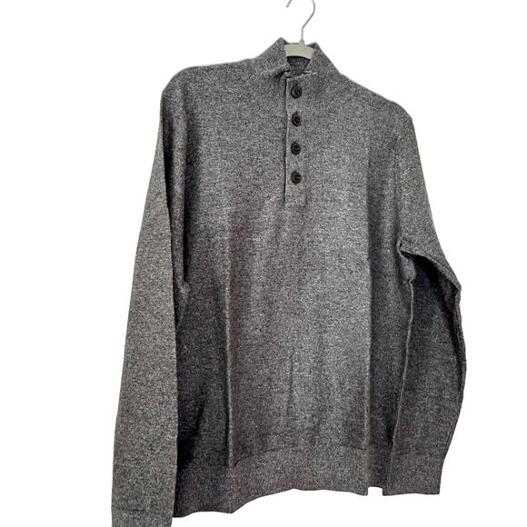 Red Ale by Alesbury Henley Mock Neck Pullover Sweater Gray Cotton Men M NWT - Picture 2 of 9